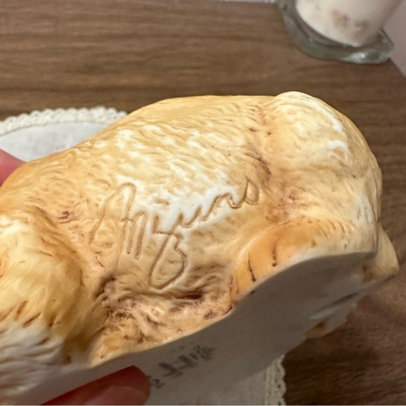 Vintage 3 Lab Yellow Lab Puppies Masterpiece Porcelain HOMCO 1987 Mexico - Picture 8 of 10